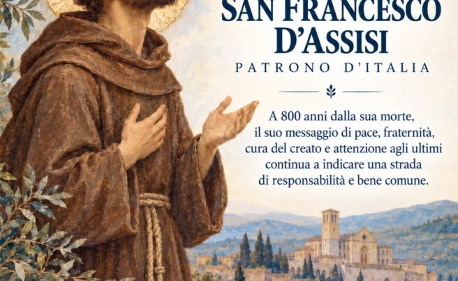 IL CAL LAZIO CELEBRA L’ESEMPIO DI SAN FRANCESCO D’ASSISI, PATRONO D’ITALIA